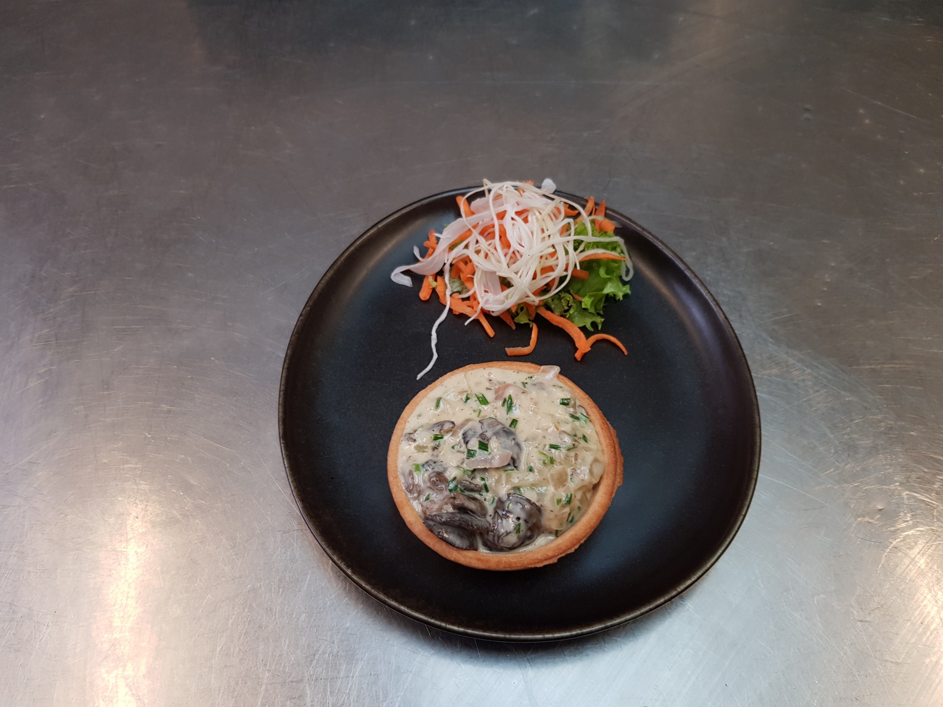 Tartellette escargots citron et ciboulette