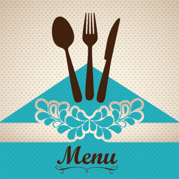 Blue menu cover vector 34 60445